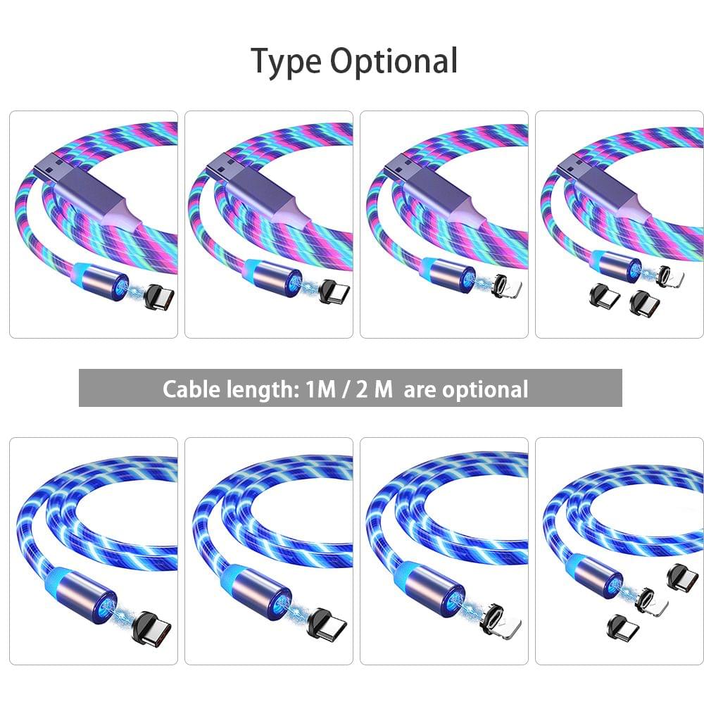 1M / 2M Magnetic Charging Cable Fast Charge Mobile Phone - 2M & 3 in 1