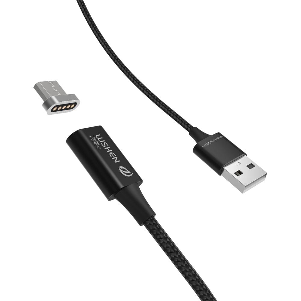 WSKEN X-Cable Lite Metal Magnetic Cable Micro USB Cable LED