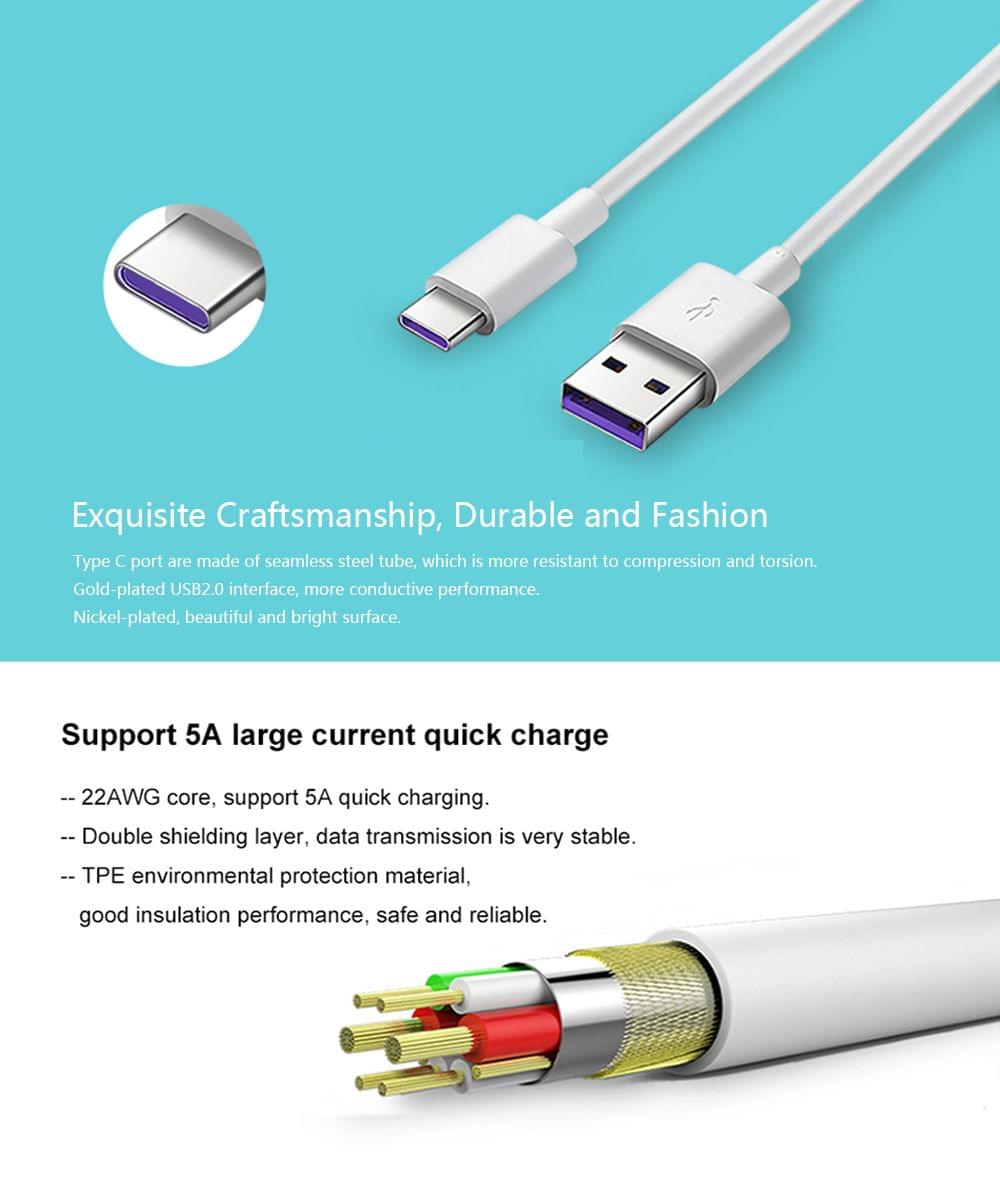 Huawei AP71 Data Cable 5A Type C Cable Fast Charging Cable