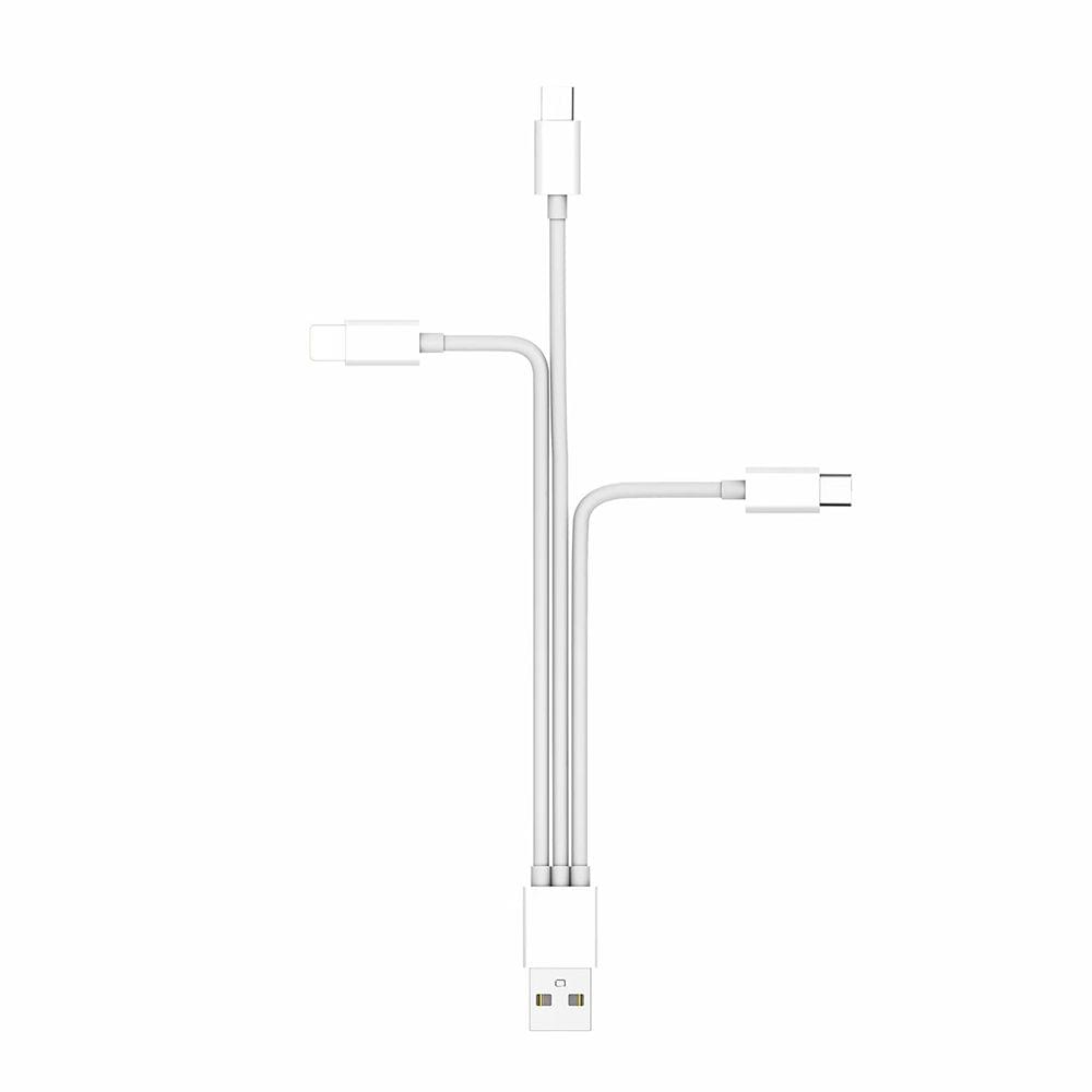 3-In-1 Charging Cable USB to Micro USB + Type C + Lightning