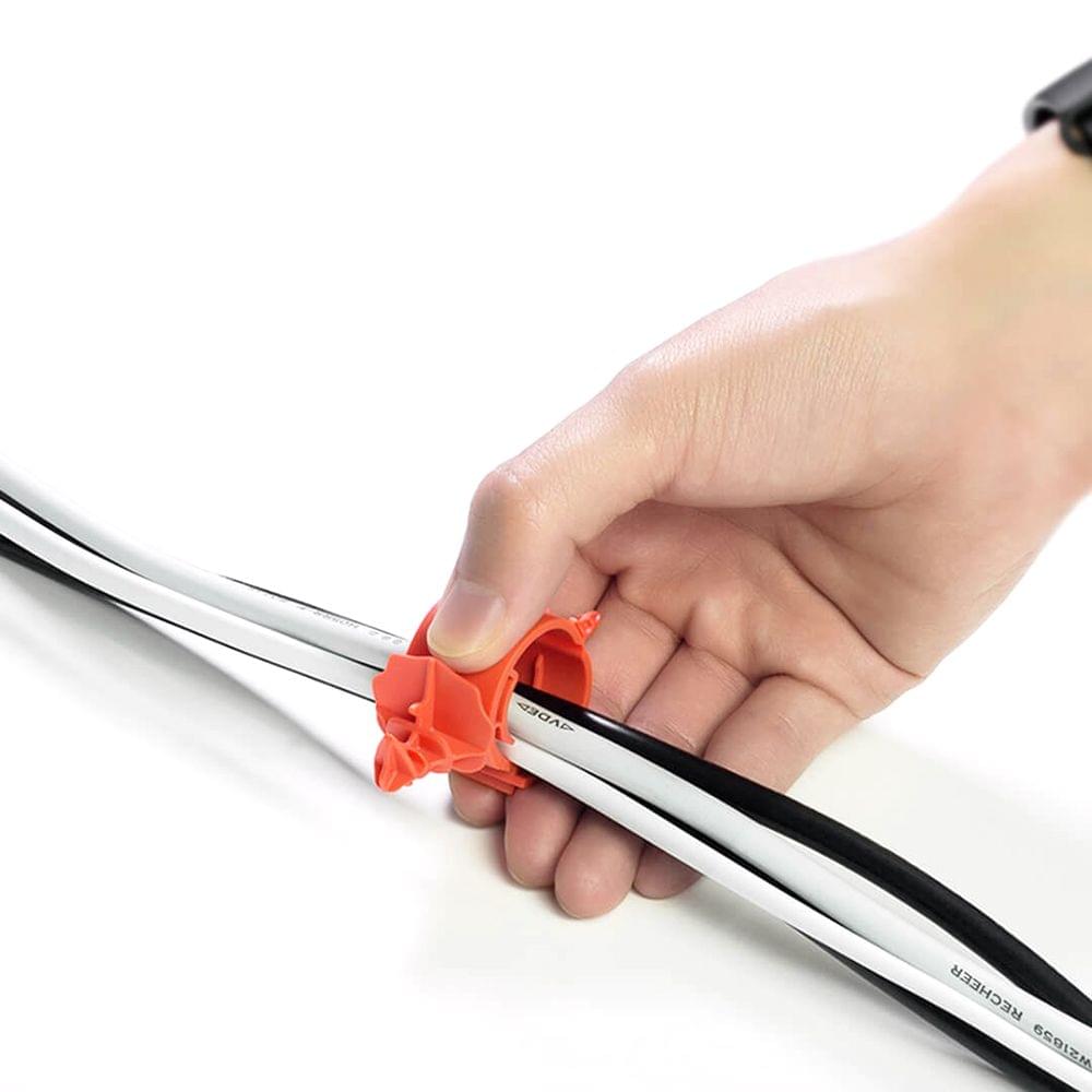 4pcs/lot Xiaomi Youpin Wire Tie Cable Manager with Fasteners - 4PCS-lot Red & Green