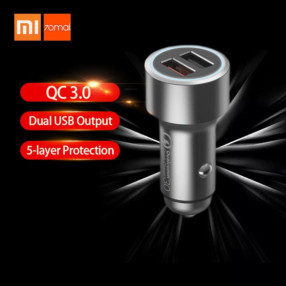 Xiaomi 70Mai Car Charger Quick Charge 3.0 Dual USB Output