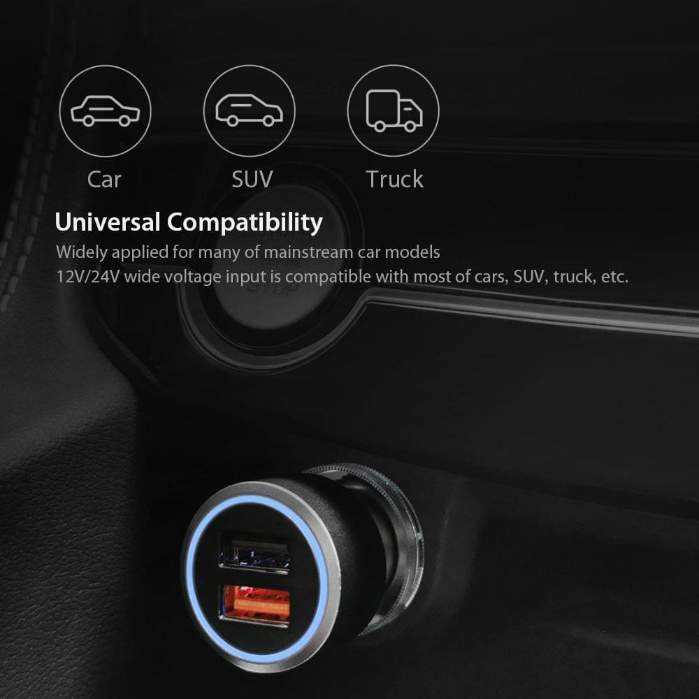 Xiaomi 70Mai Car Charger Quick Charge 3.0 Dual USB Output