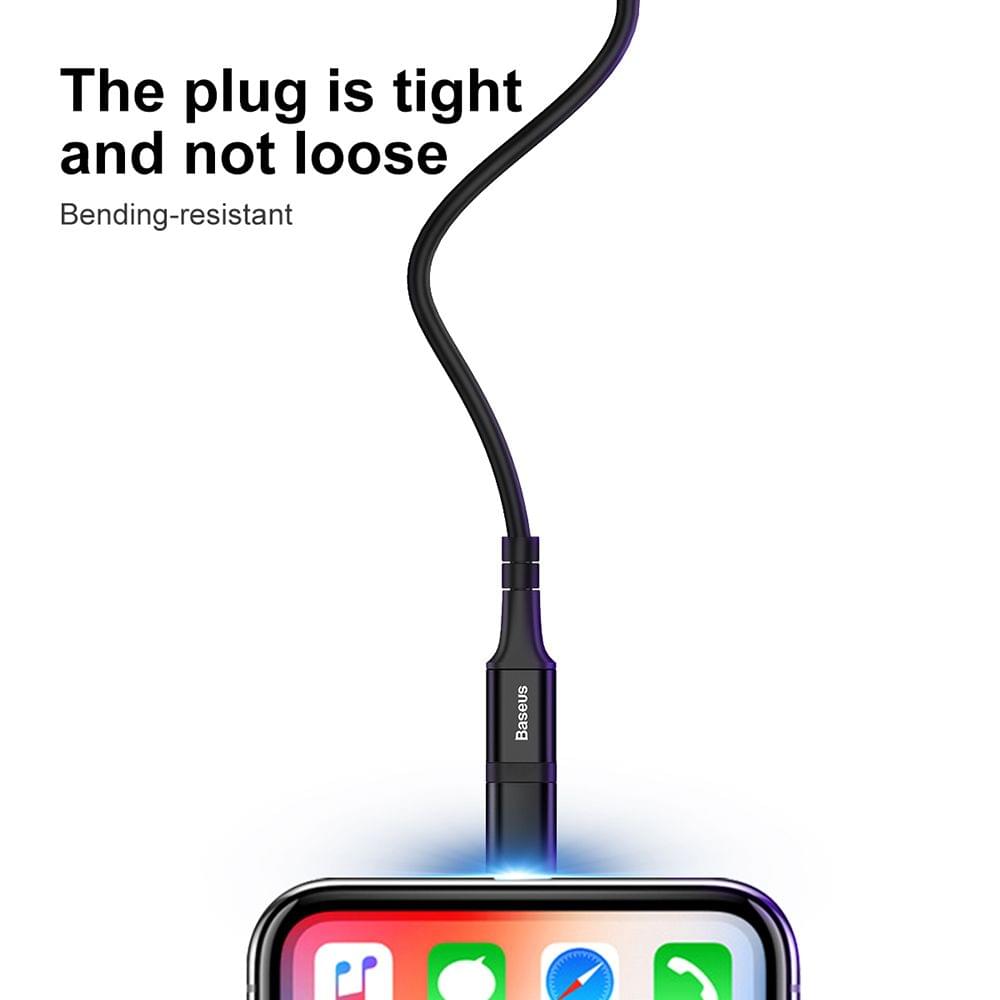 Baseus 3 in 1 USB Cable for iPhone Charger Cable 1.2M Micro