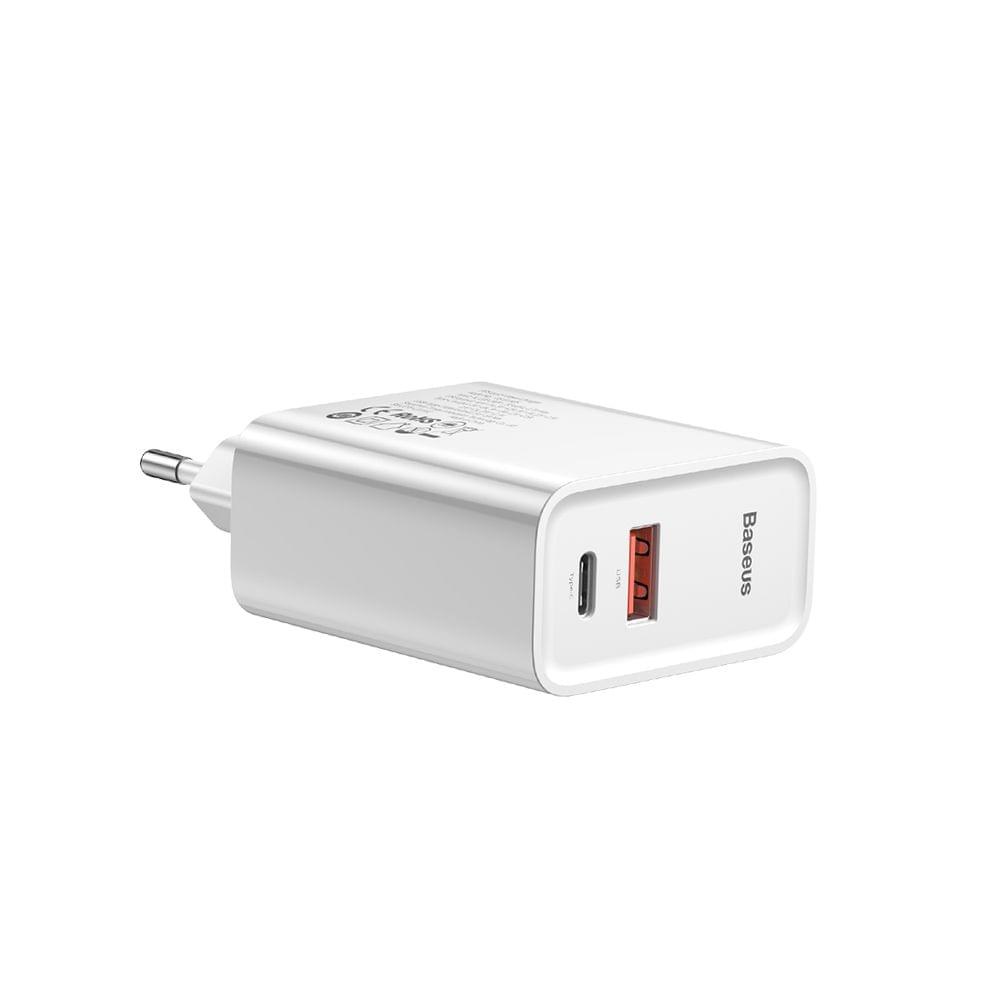 Baseus Speed Dual QC3.0 Quick Charger Type-C+USB Ports 30W - Type-C & USB
