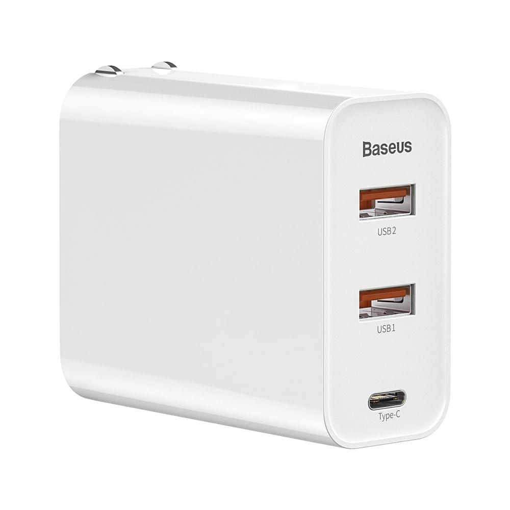 Baseus PPS Three Output Quick Charger 60W Type-C+USB+USB - US Plug