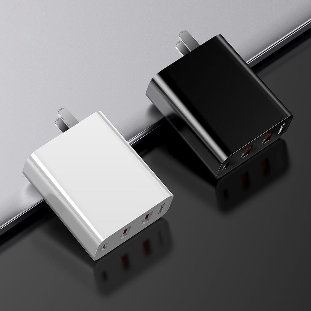 Baseus PPS Three Output Quick Charger 60W Type-C+USB+USB - US Plug