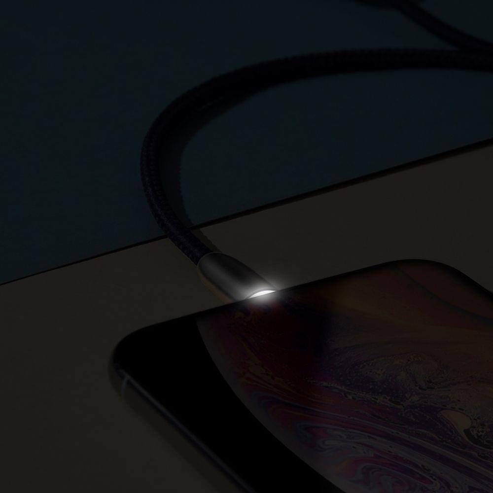 Baseus Torch Data Cable With Indicator Light USB Charger - iP 1.5A 2m