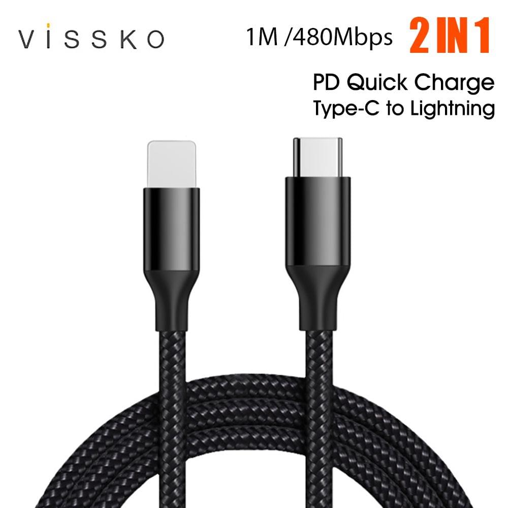 vissko PD Fast Charge Data Cable 1M 480Mbps Type-C to