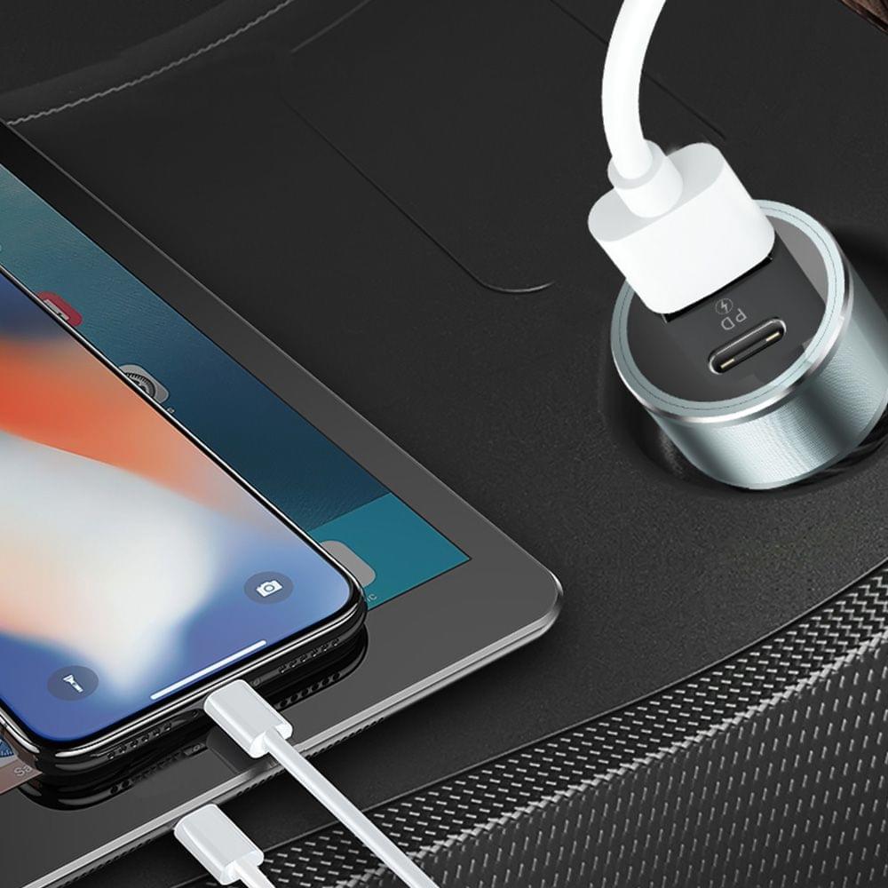 vissko PD USB Car Charger Type-C + USB PD Fast Charger 36W - Type-C And USB