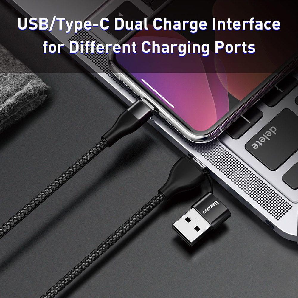 Baseus 2 in 1 PD Charging Cable Dual Output Cable Type-C to