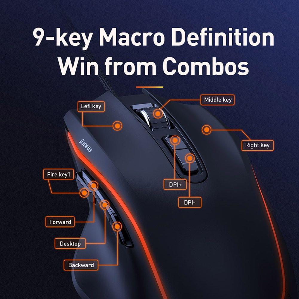 Baseus GAMO Gaming Mouse GMGM01-01 with Silent Click