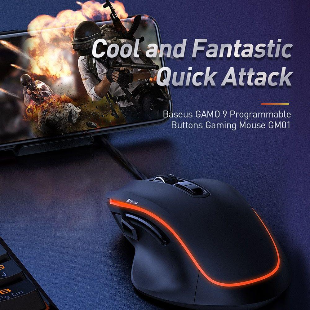 Baseus GAMO Gaming Mouse GMGM01-01 with Silent Click