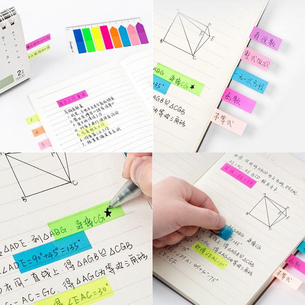 240Pages Xiaomi Youpin Guangbo Fluorescent Indication Label - 8 colors with Scale