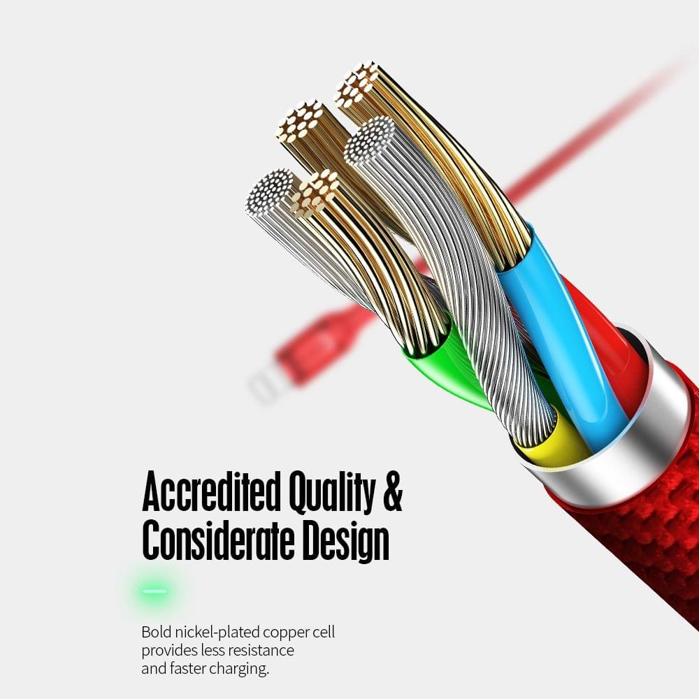 ROCK 3.3ft/100cm Lightning Metal Auto Disconnect Data Cable
