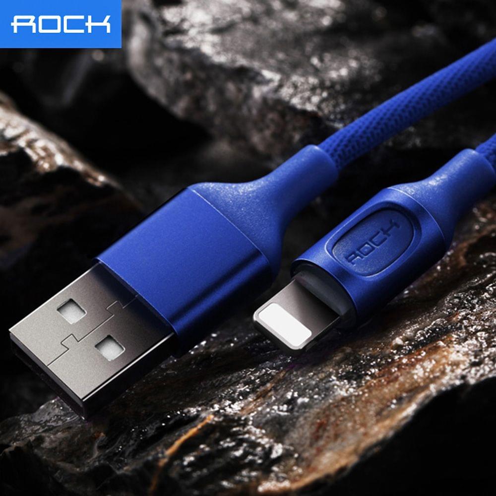ROCK 3.3ft/100cm Lightning Metal Auto Disconnect Data Cable