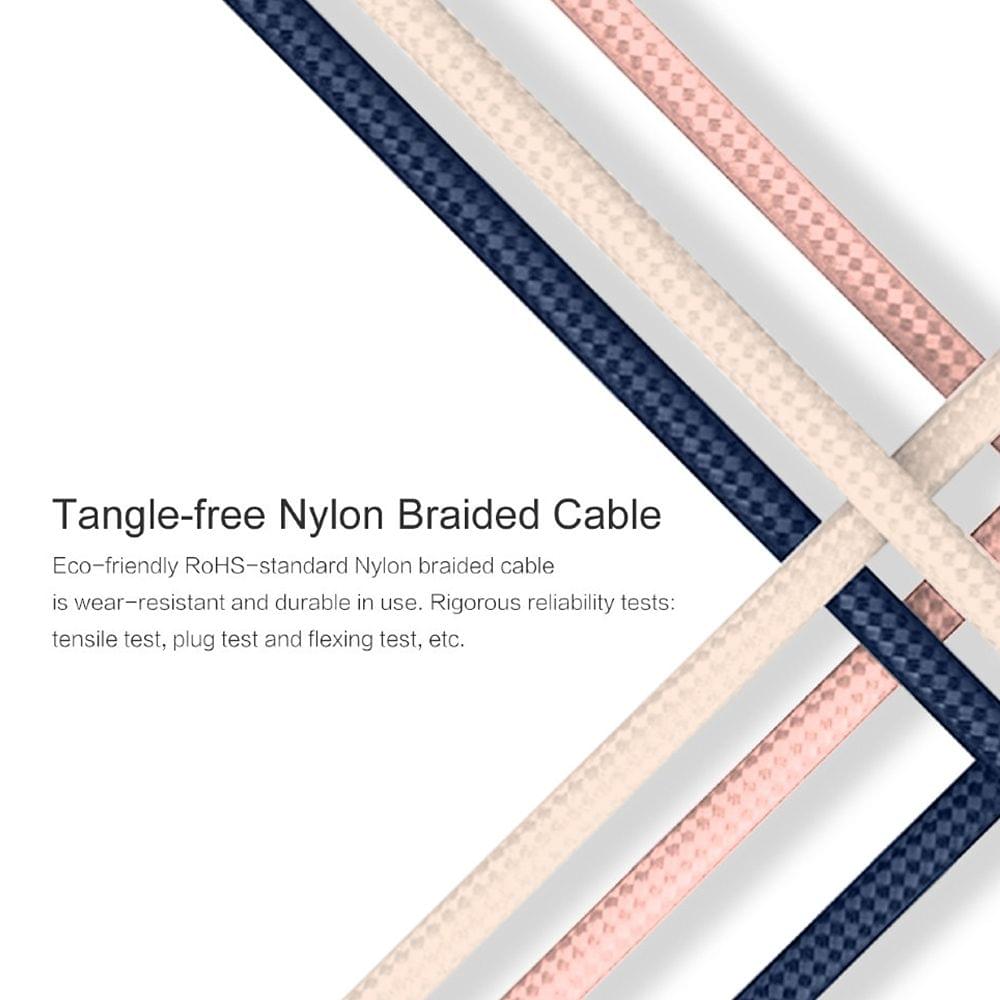ROCK Metal Charge Sync Data 20CM 8-pin Lightning Cable for - Tarnish 20cm