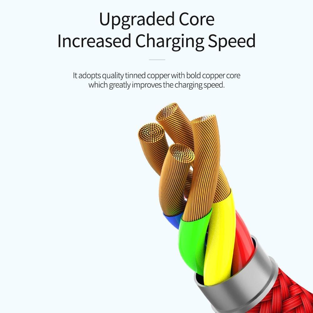 ROCK C8 C TO A 5A Metal Fast Charge Sync Data 200CM Type C - Black 200cm