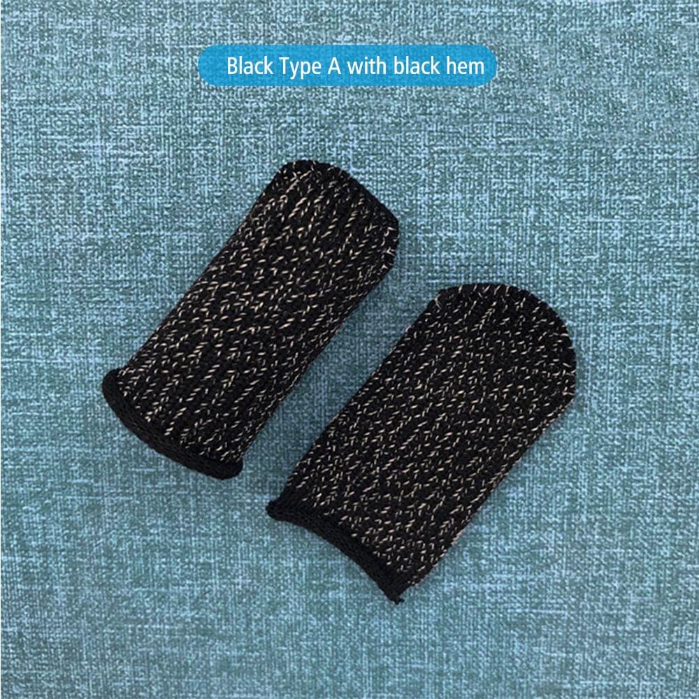 Gaming Finger Sleeve Touchscreen Thumb Sleeve Sensitive - Type A with black hem 10pcs