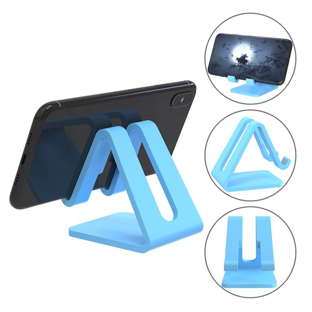 Cell Phone Tablet Stand Desk Thick Case Friendly Phone - Blue Plastic