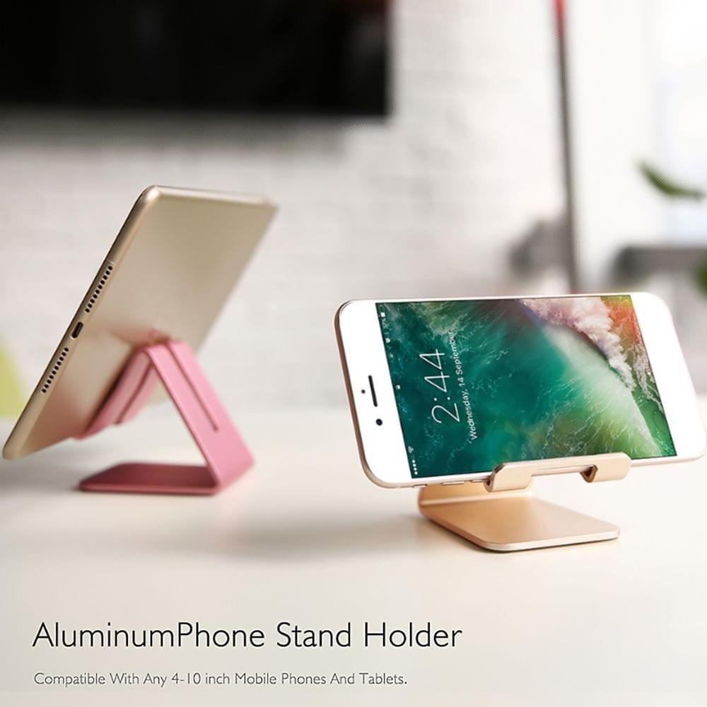 Cell Phone Tablet Stand Desk Thick Case Friendly Phone - Pink Plastic