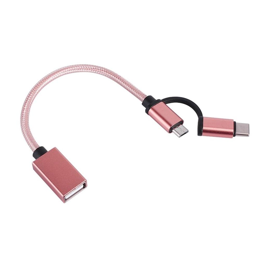 2 in 1 USB OTG Cable Type-C/Micro USB to USB 3.0 Adapter