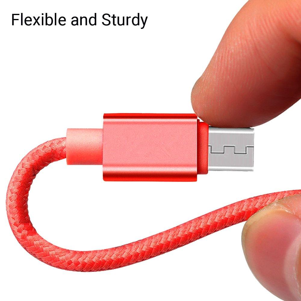 3 in 1 Nylon Braided USB Cable with Lightning/Type-C/Micro