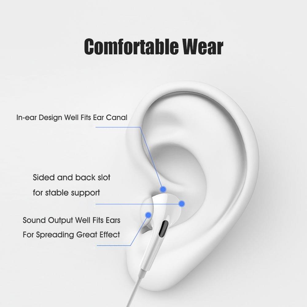 Uniqkart for iPhone iPad iPod In-Ear Earphones 3.5mm Plug Volume