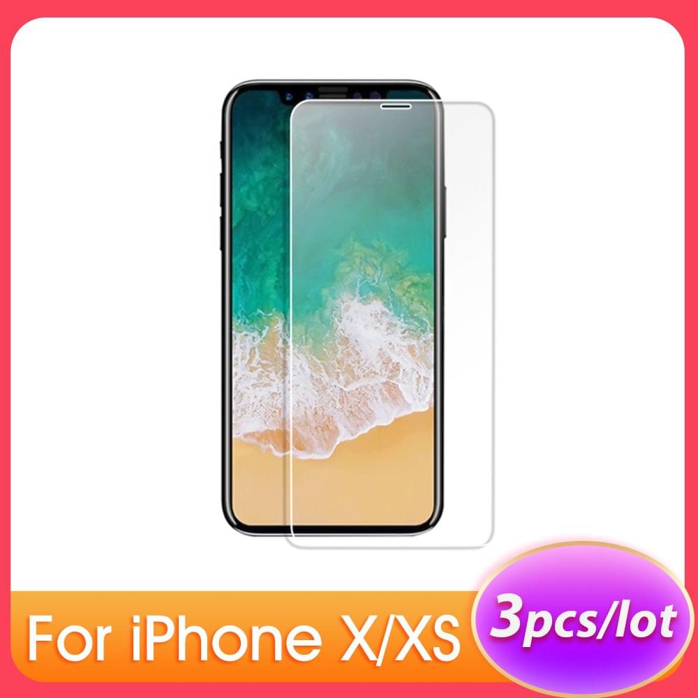 Uniqkart for iPhone X XS 5.8Inch Phone Protective Tempered Glass - 3 PCS