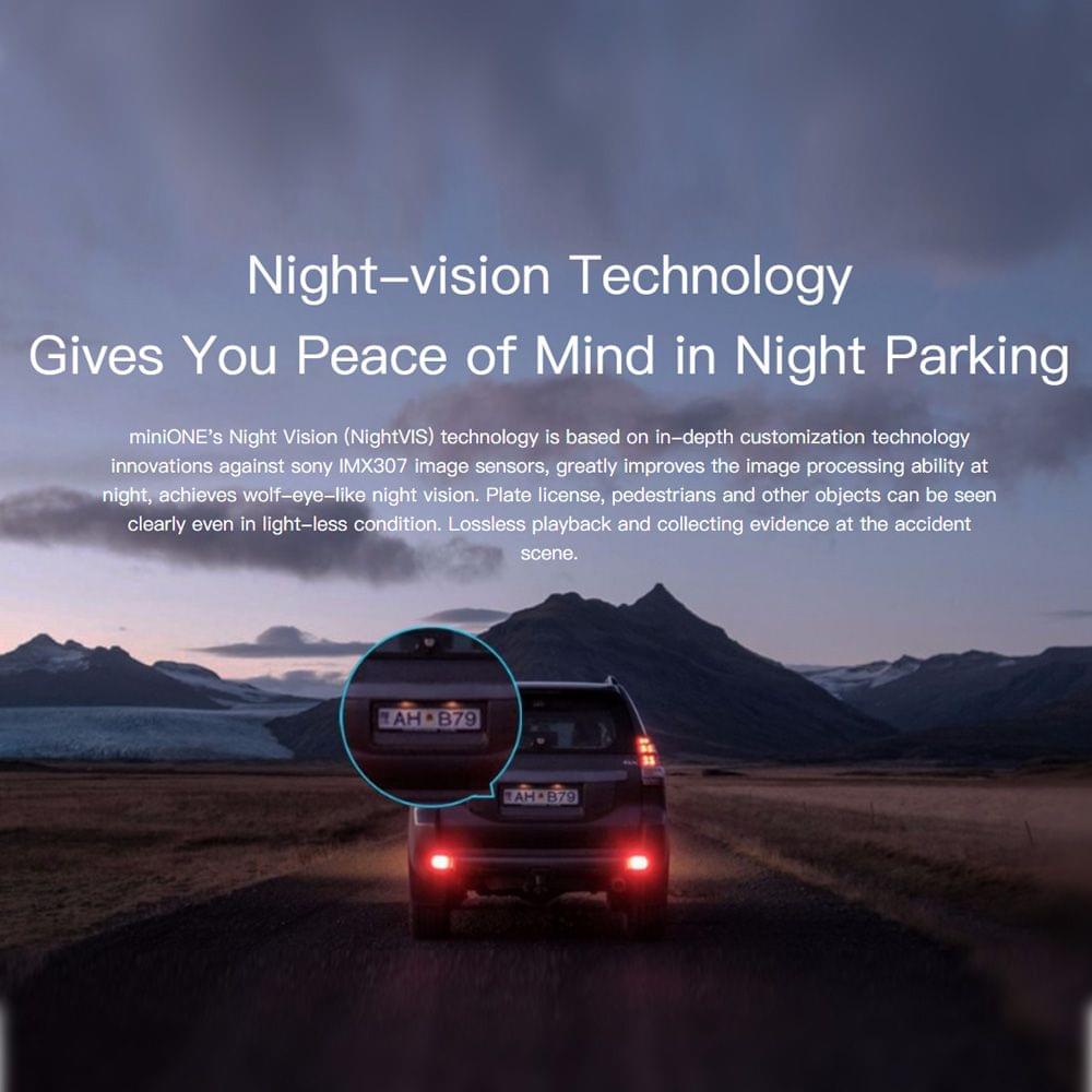 DDPai Dash Cam miniONE Night Version Car DVR eMMC 16GB H.265 - 16GB