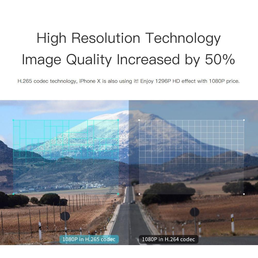 DDPai Dash Cam miniONE Night Version Car DVR eMMC 16GB H.265 - 16GB