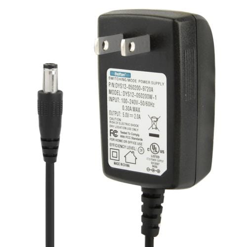 High Quality US Plug AC 100-240V to DC 5V 2A Power Adapter, Tips: 5.5 x 2.5mm, Cable Length: 1.5m (Black)