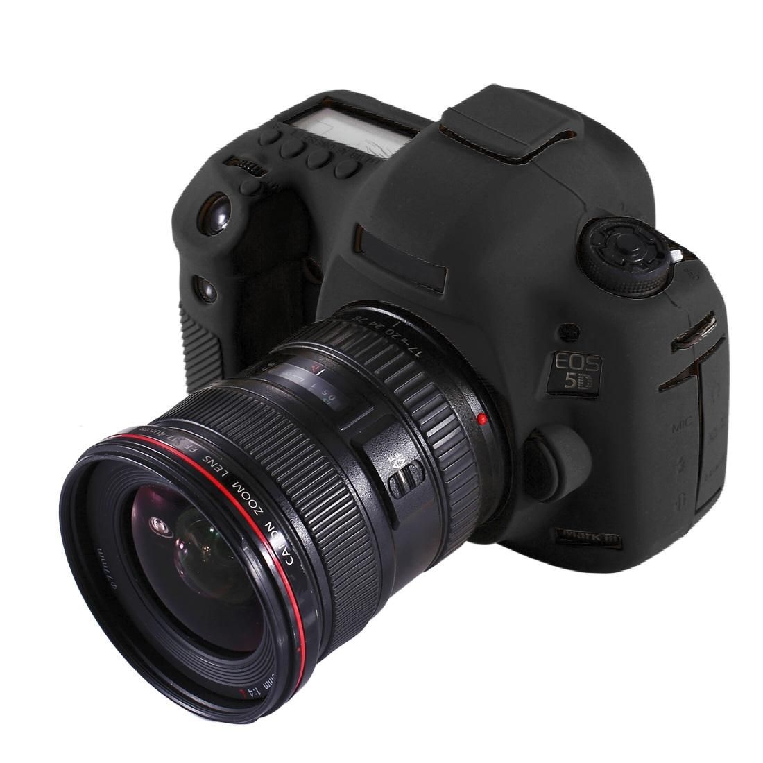PULUZ Soft Silicone Protective Case for Canon EOS 5D Mark III / 5D3 (Black)