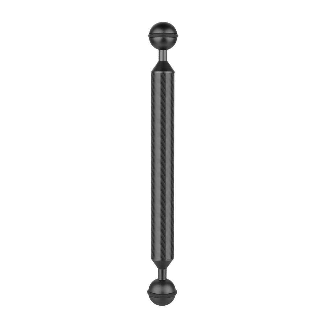 PULUZ 9 inch 22.8cm Length 20.8mm Diameter Dual Balls Carbon Fiber Floating Arm, Ball Diameter: 25mm (Red)
