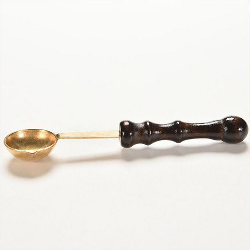 Wax Stamp Sealing Wax Spoon Vintage Wood Handle Anti Hot Wax Spoon