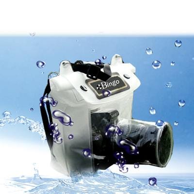 Bingo Waterproof Bag for SLR Camera, Size: 255 x 265 mm, Lens Dia. / Length: 95 / 150 mm (White)