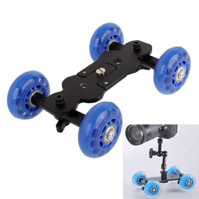 Floor Table Video Slider Track Dolly Car for DSLR Camera (Blue)