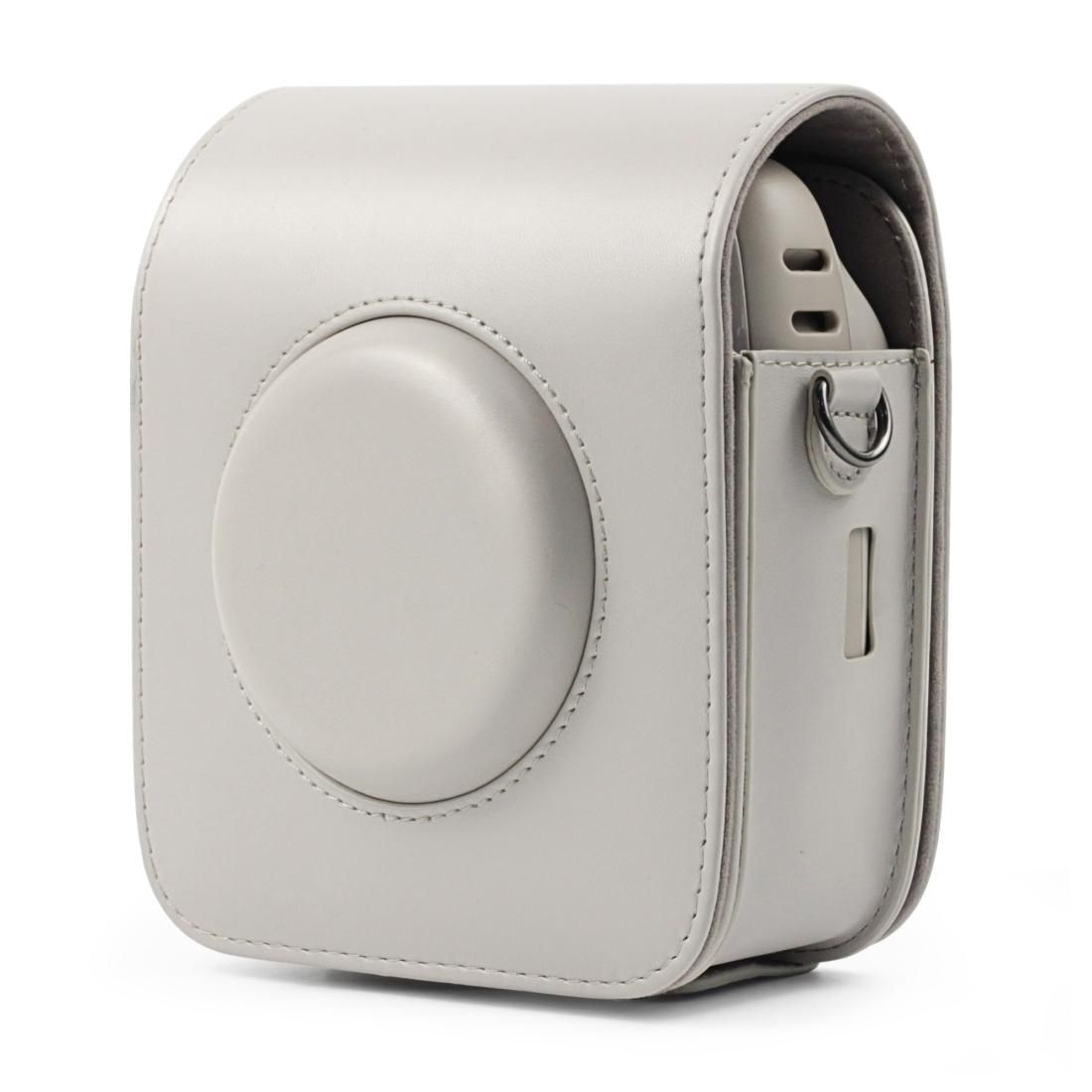 Full Body Camera PU Leather Case Bag with Strap for Fujifilm Instax Square SQ20 (Brown)