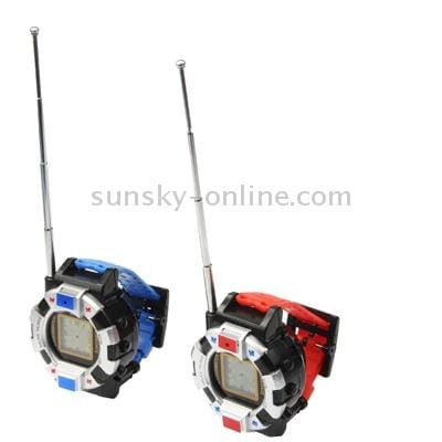 One Pair of Watch 2-Way Radio Walkie Talkie Interphone Toy with Antenna (Blue)