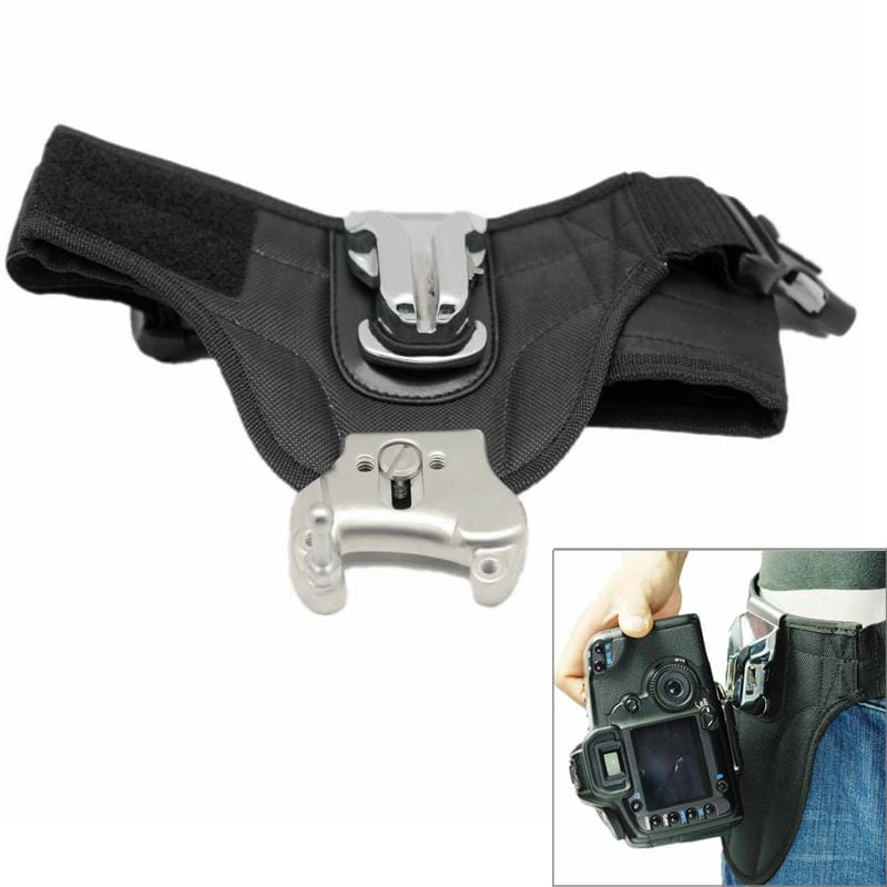DEBO Camera Waist Single Belt Mount Button Buckle for Canon / Nikon / DSLR (Black)