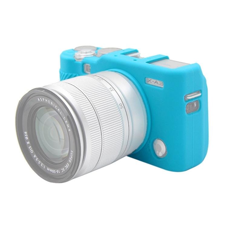 PULUZ Soft Silicone Protective Case for FUJIFILM X-A3 / X-A10 (Blue)