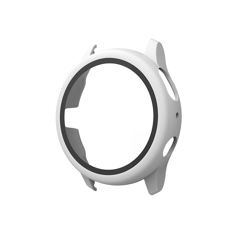 For Samsung Galaxy Watch Active 2 44mm PC Protective Case with Tempered Glass Film (White)
