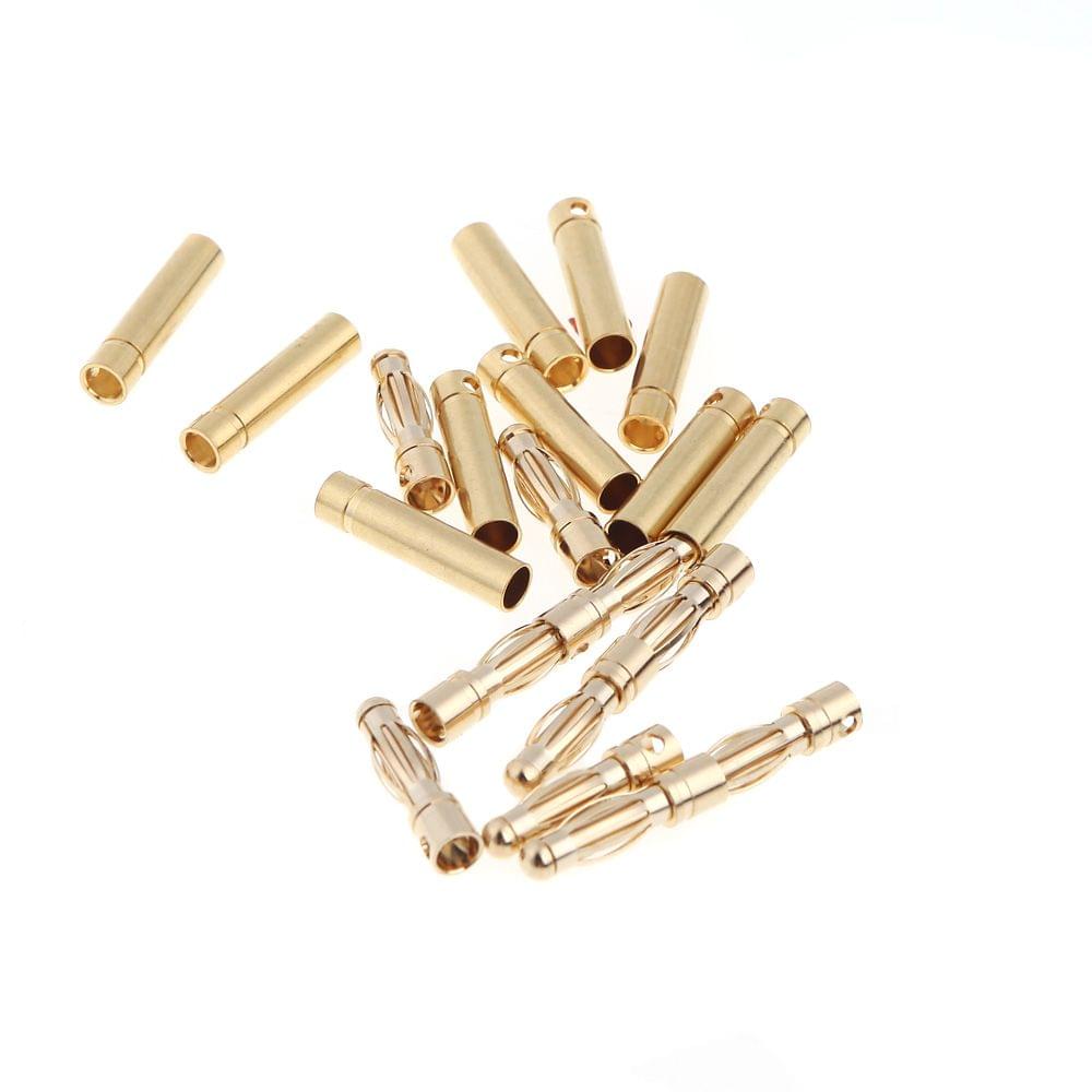 GoolRC 10 Pairs 4.0mm Copper Bullet Banana Plug Connectors