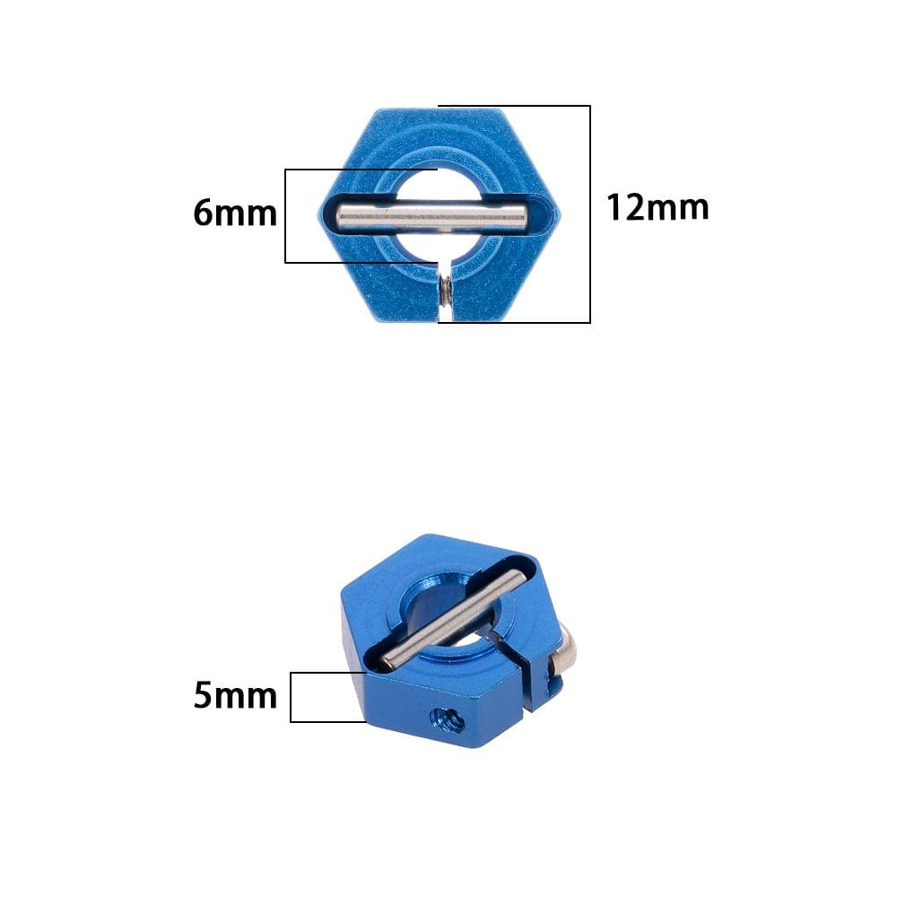 8pcs 1/10 12mm Aluminum Wheel Hex Nuts with Pins Screws for - 8pcs