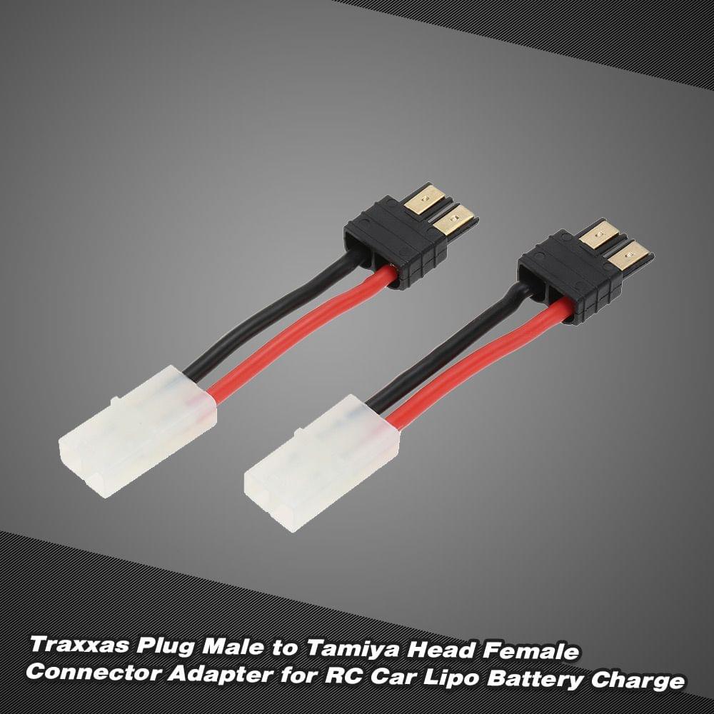 2Pcs Traxxas Plug Male to Tamiya Head Female Connector