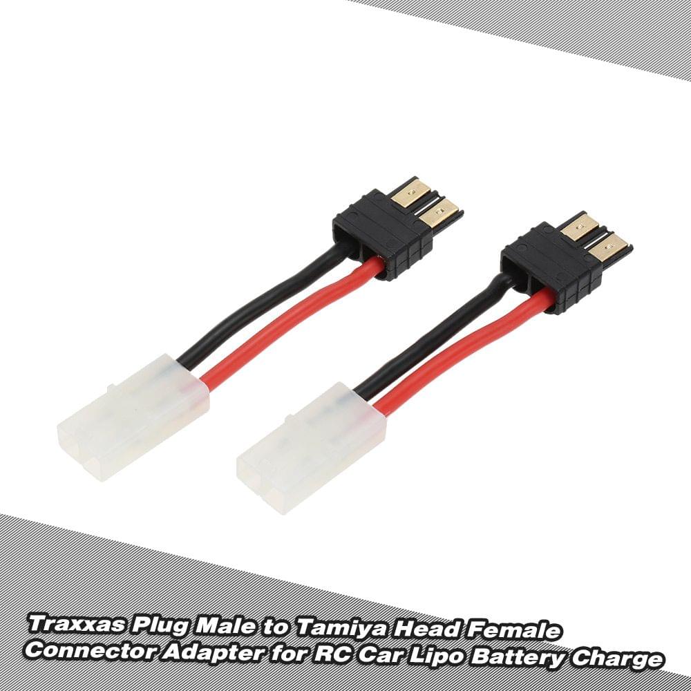 2Pcs Traxxas Plug Male to Tamiya Head Female Connector