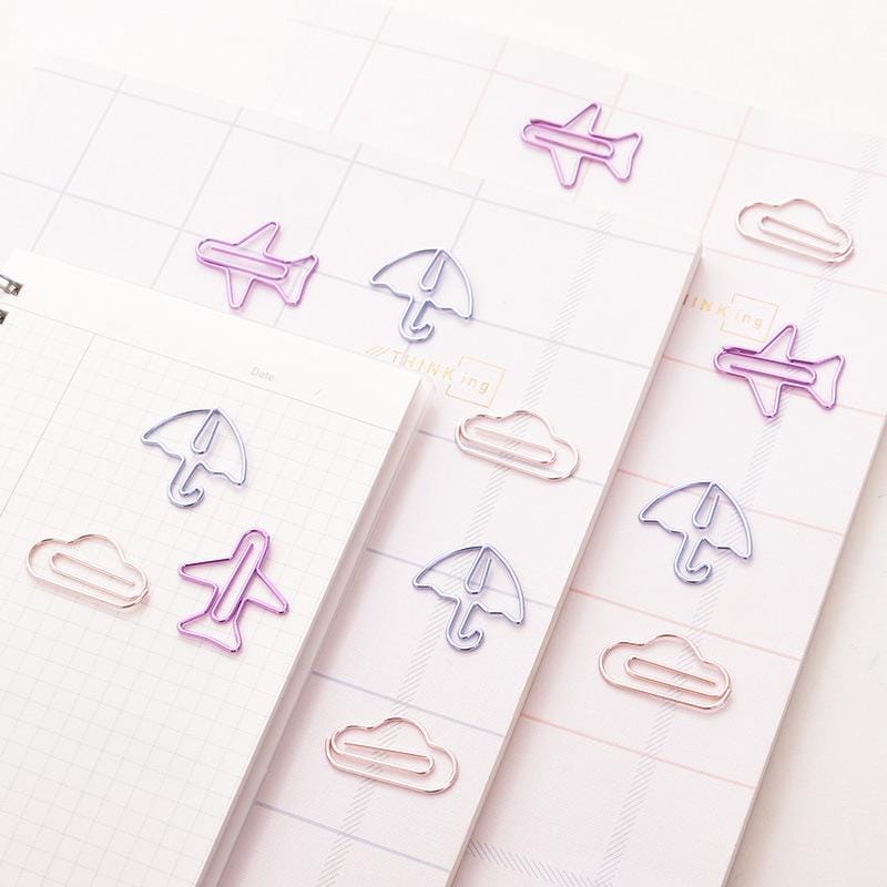 2 Boxes Deli Shaped Colorful Paper Clip Cute Creative Paper Clip