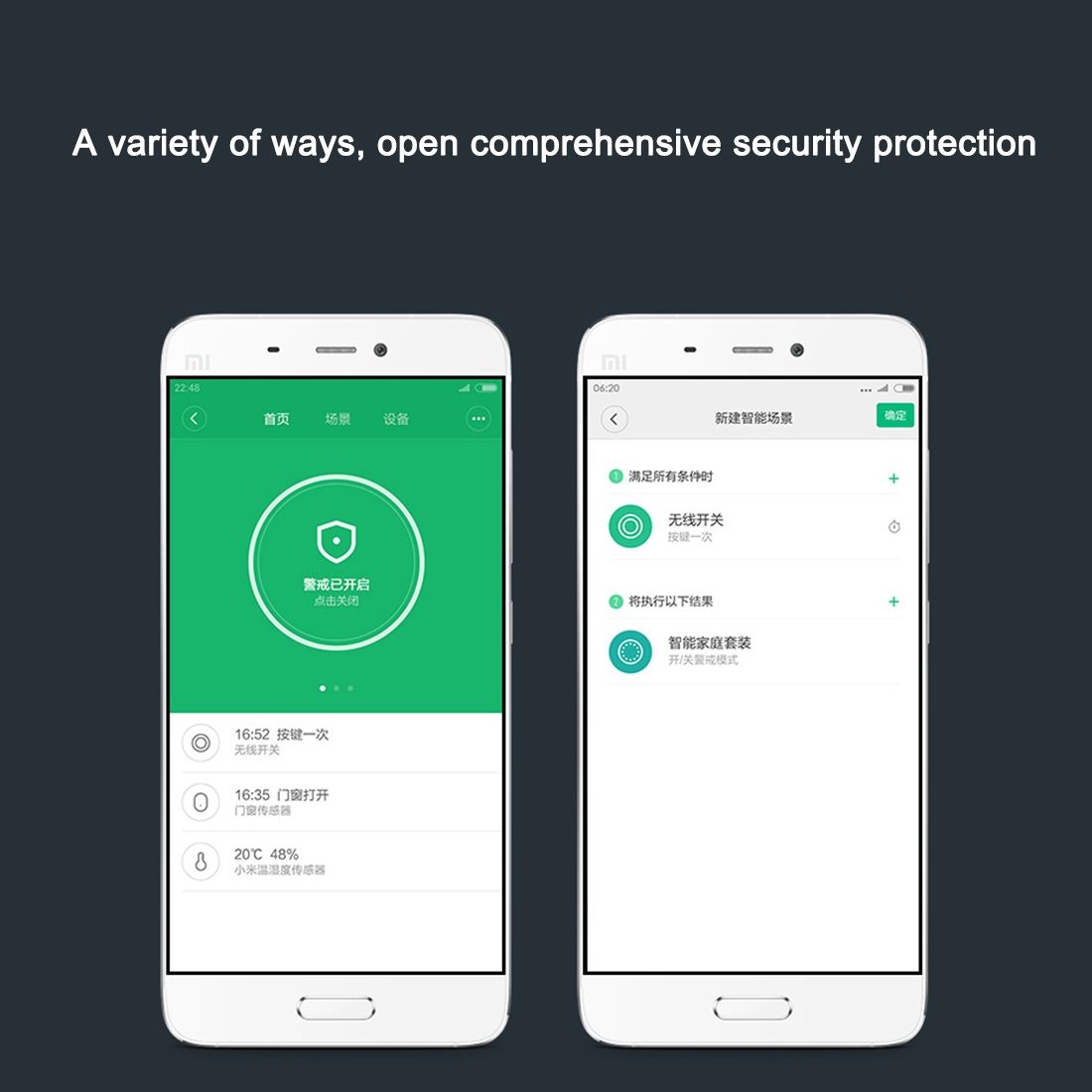 Original Xiaomi Smart Home Kit Intelligent Mini Door Window Sensor + Multifunctional Gateway Upgraded Version for Xiaomi Smart Home Suite Devices
