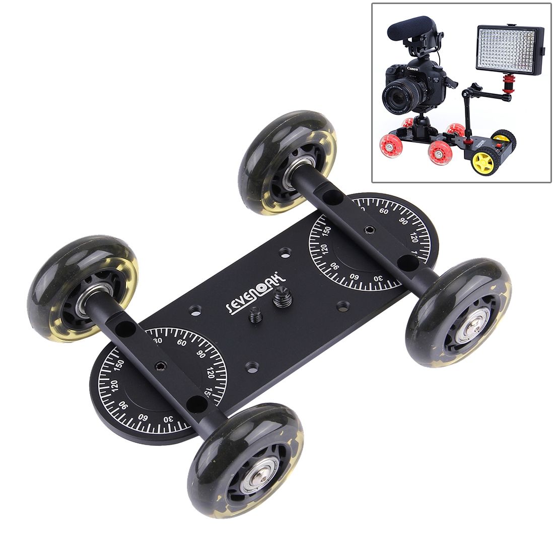 Sevenoak SK-DW03 Scaled Camera Dolly / Dolly Track Car for Canon / Nikon Cameras