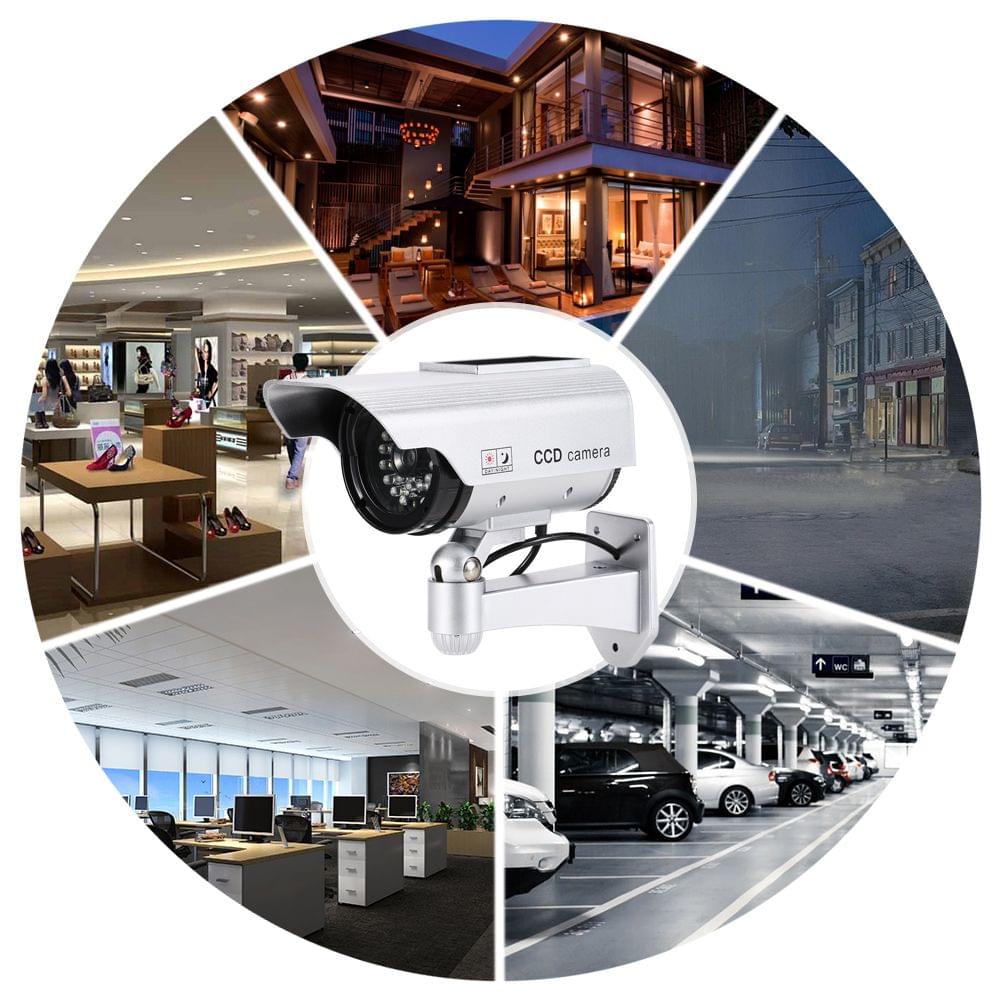 Simulation Bullet Camera Solar Powered Fake Dummy Rainproof